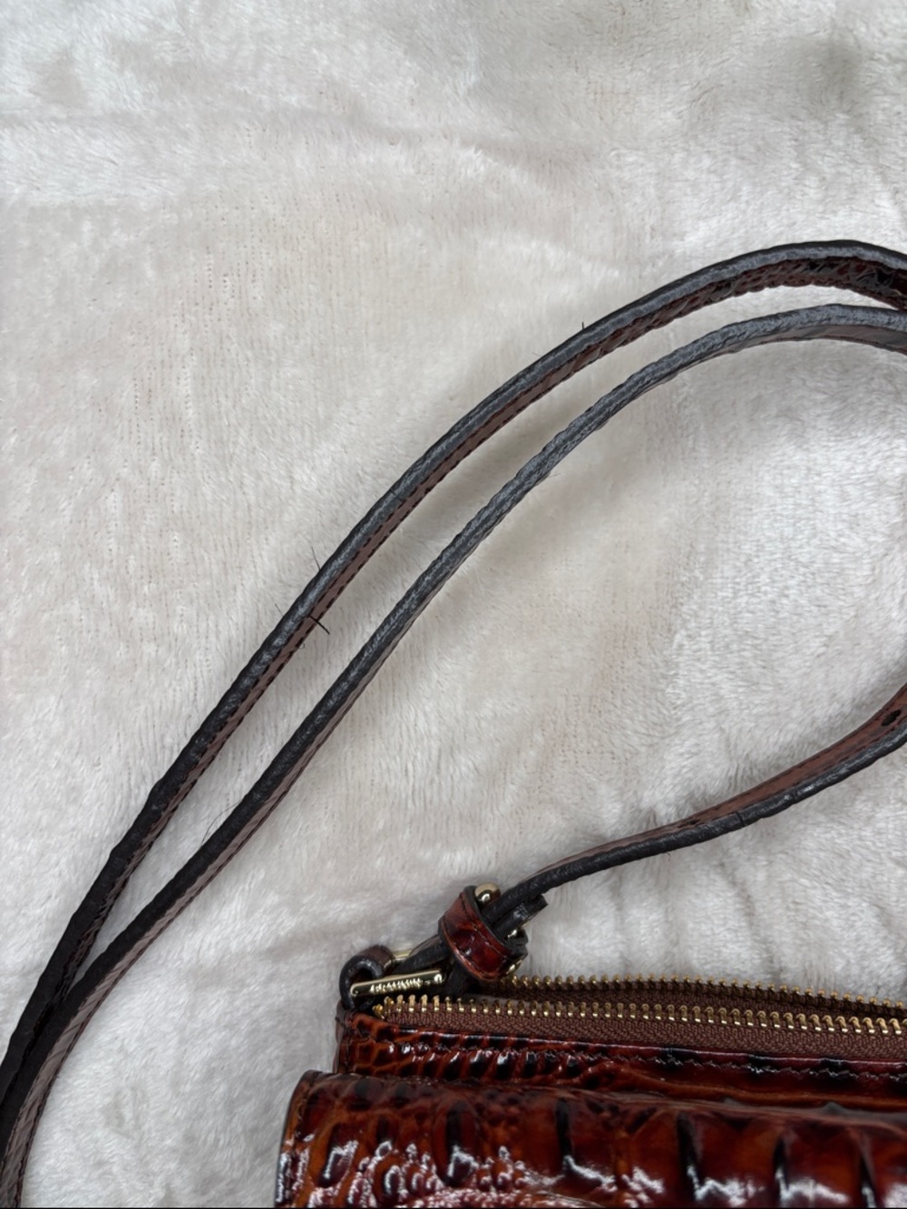 Brahmin Rare Manhattan Pecan Crossbody Bag - Picture 10 of 10